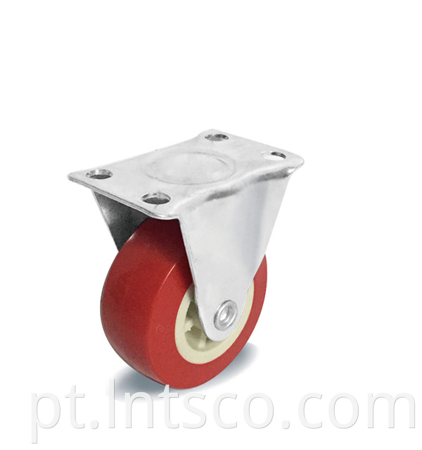 Light Duty Red PVC Rigid Casters